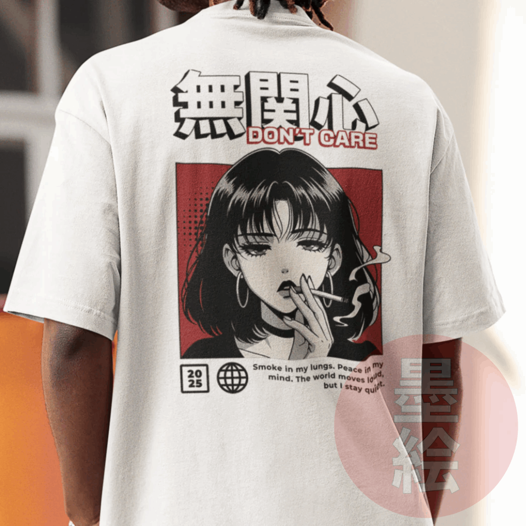 Anime Girl Don't Care T-Shirt – Japanese Streetwear Aesthetic Tee