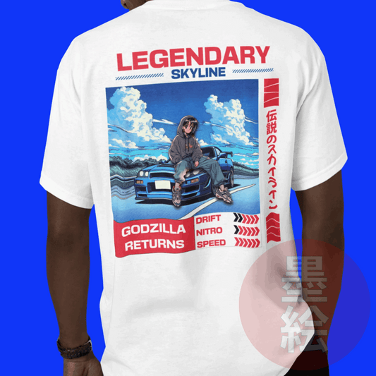 Anime Girl R34 Skyline Car T-Shirt – JDM Streetwear
