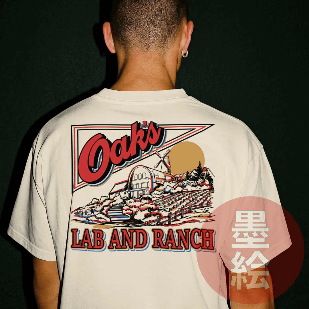Oak's Farm & Lab - Anime Inspired Streetwear T-Shirt Sumie Streetwear