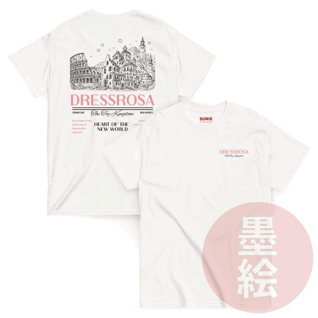 Dressrosa Arc T-Shirt | One Piece Inspired Anime Streetwear T-Shirt Sumie Streetwear