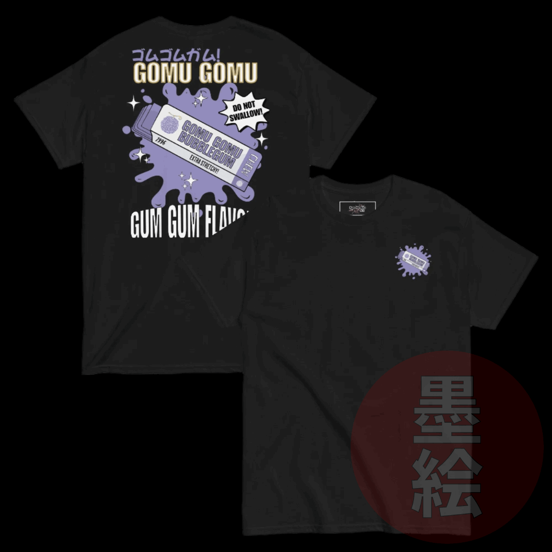 Gomu Gomu Bubblegum T-Shirt | One Piece Anime Inspired Streetwear T-Shirt