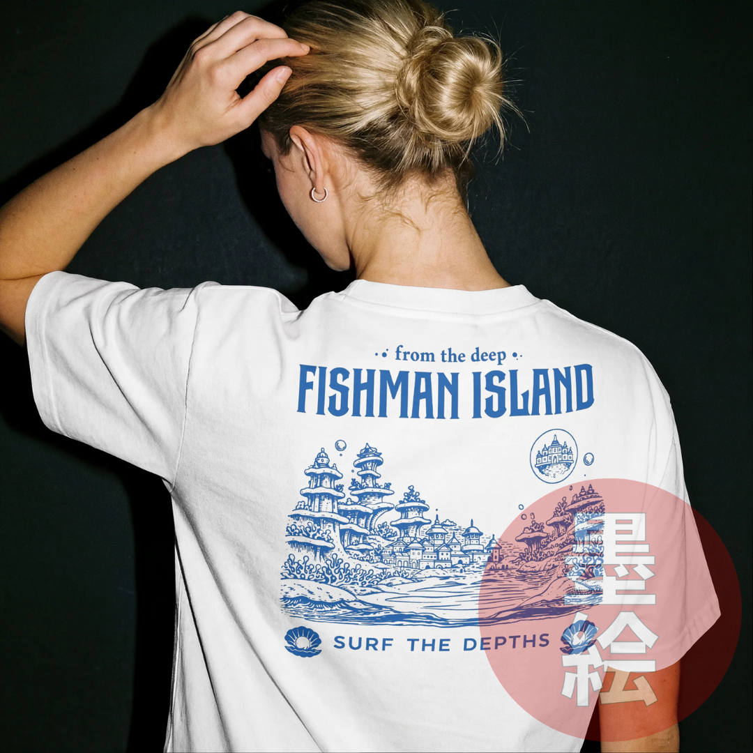 Fishman Island T-Shirt - Anime Inspired Streetwear Sumie Streetwear